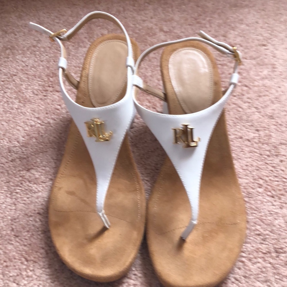 Gently worn Ralph Lauren wedge sandal